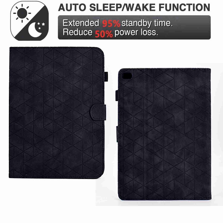For iPad Air / Air 2 / 9.7 2017 / 2018 Rhombus TPU Smart Leather Tablet Case(Black) by bashfashion