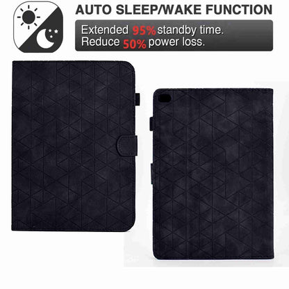 For iPad Air / Air 2 / 9.7 2017 / 2018 Rhombus TPU Smart Leather Tablet Case(Black) by bashfashion