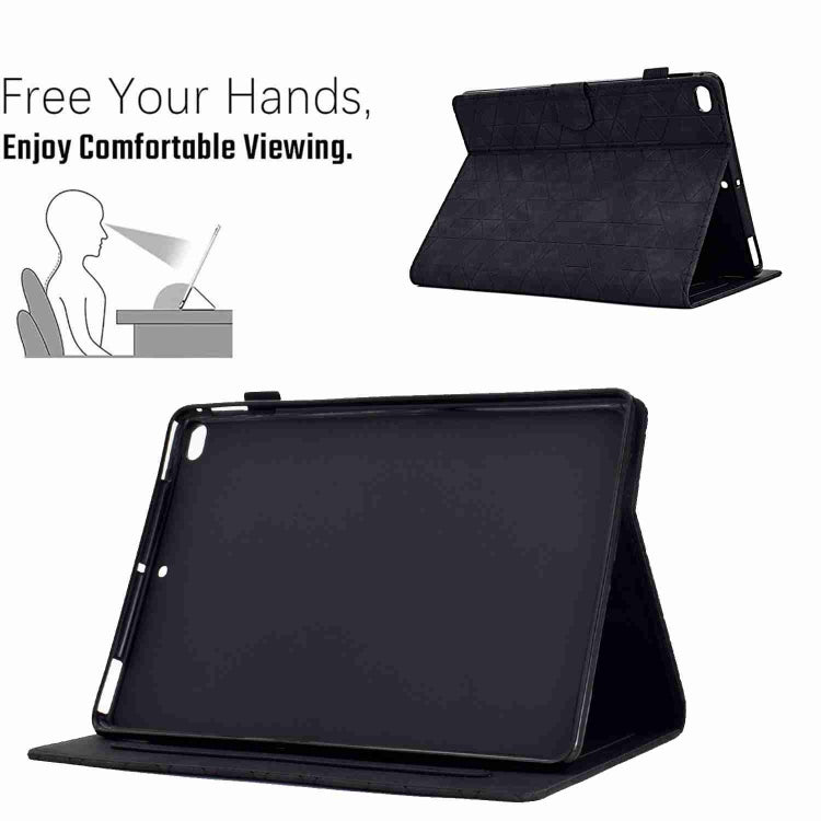 For iPad Air / Air 2 / 9.7 2017 / 2018 Rhombus TPU Smart Leather Tablet Case(Black) by bashfashion