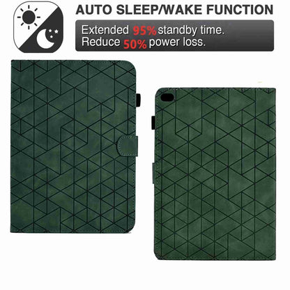 For iPad mini 5/4/32/1 Rhombus TPU Smart Leather Tablet Case(Green) by bashfashion
