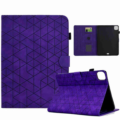 For iPad Pro 11 2020&2018 / Air 10.9 Rhombus TPU Smart Leather Tablet Case(Purple) by bashfashion