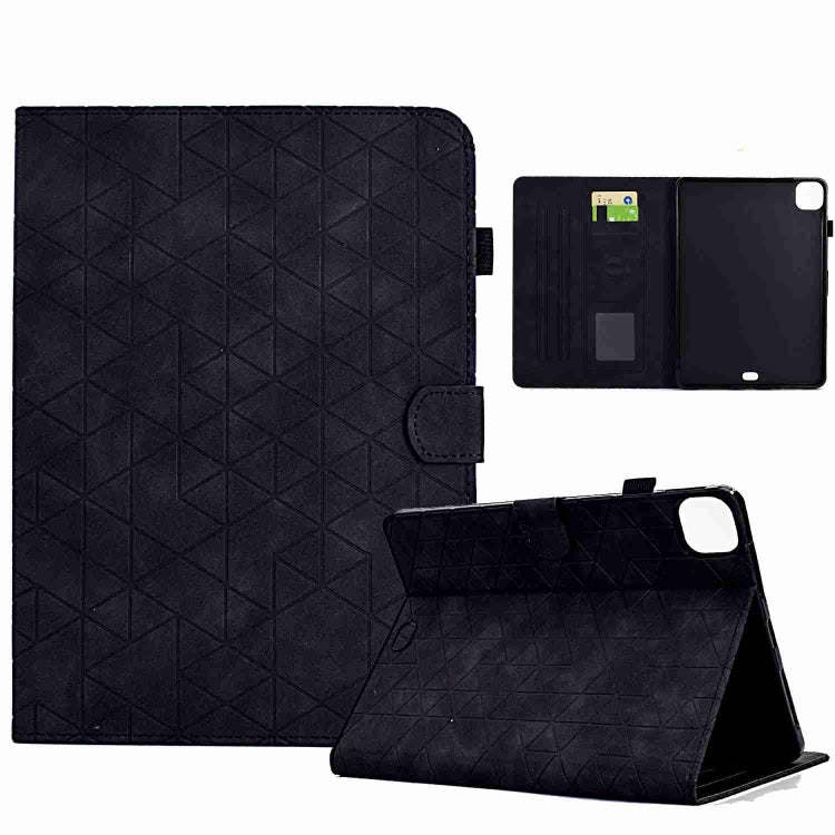 For iPad Pro 11 2020&2018 / Air 10.9 Rhombus TPU Smart Leather Tablet Case(Black) by bashfashion