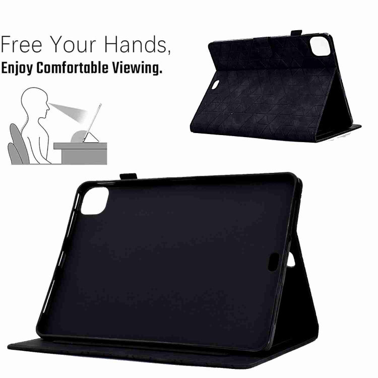 For iPad Pro 11 2020&2018 / Air 10.9 Rhombus TPU Smart Leather Tablet Case(Black) by bashfashion