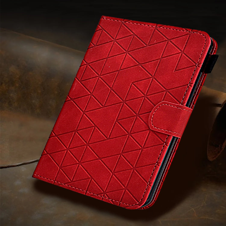 For iPad Pro 11 2025 / 2024 Rhombus TPU Smart Leather Tablet Case(Red) by bashfashion