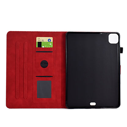 For iPad Pro 11 2025 / 2024 Rhombus TPU Smart Leather Tablet Case(Red) by bashfashion