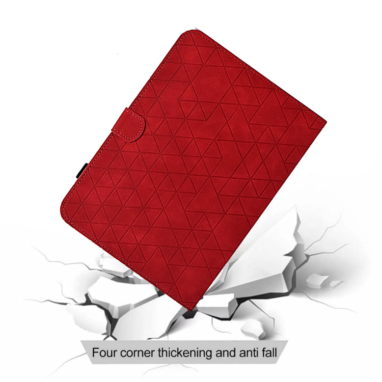 For iPad Pro 11 2025 / 2024 Rhombus TPU Smart Leather Tablet Case(Red) by bashfashion