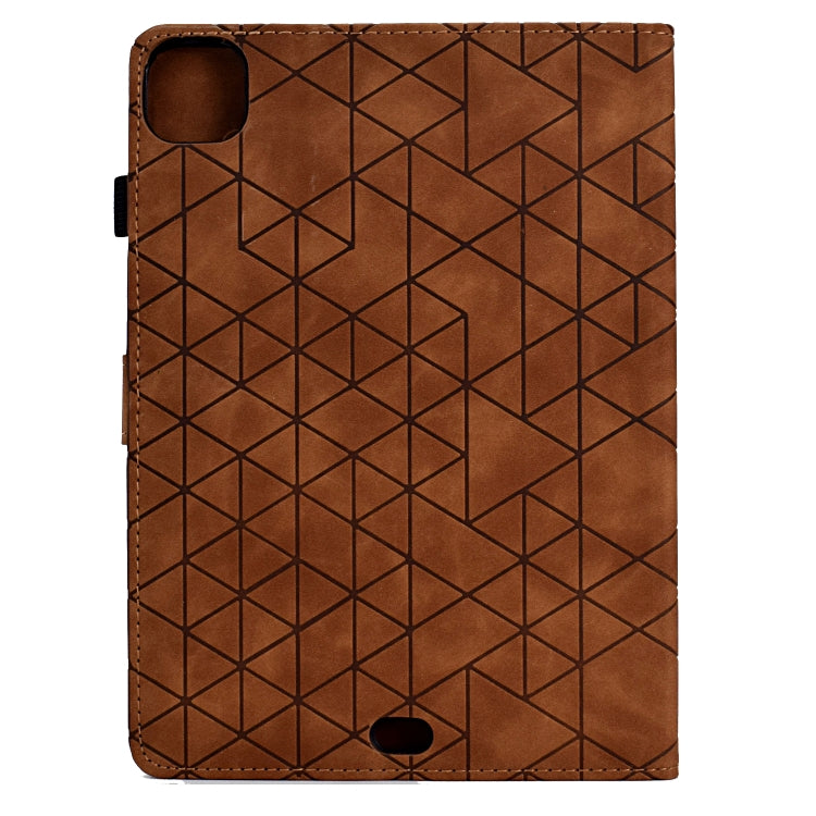 For iPad Pro 11 2025 / 2024 Rhombus TPU Smart Leather Tablet Case(Brown) by bashfashion