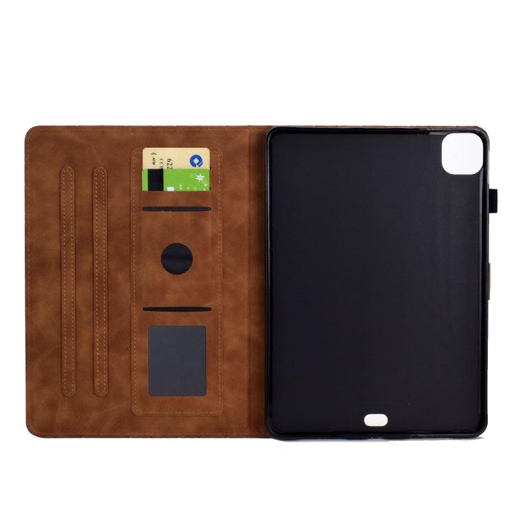 For iPad Pro 11 2025 / 2024 Rhombus TPU Smart Leather Tablet Case(Brown) by bashfashion