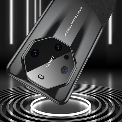 For Huawei Mate 60 GKK Leather Supercar Shockproof Phone Case(Black) by GKK