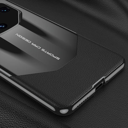 For Huawei Mate 60 GKK Leather Supercar Shockproof Phone Case(Red) by GKK