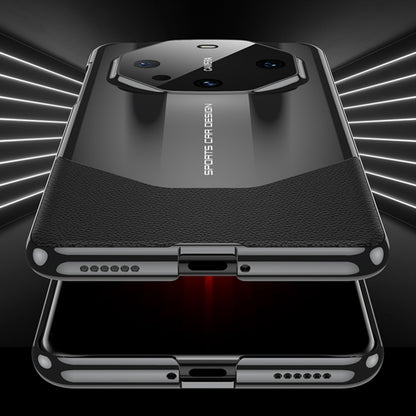 For Huawei Mate 60 Pro GKK Leather Supercar Shockproof Phone Case(Black) by GKK