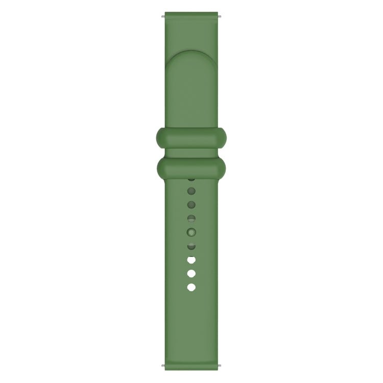 18mm Universal Solid Color Reverse Buckle Silicone Watch Band(Green) by bashfashion