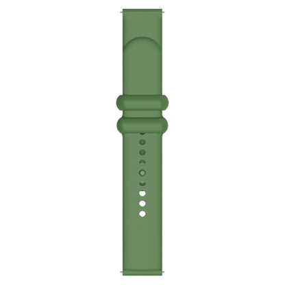 18mm Universal Solid Color Reverse Buckle Silicone Watch Band(Green) by bashfashion