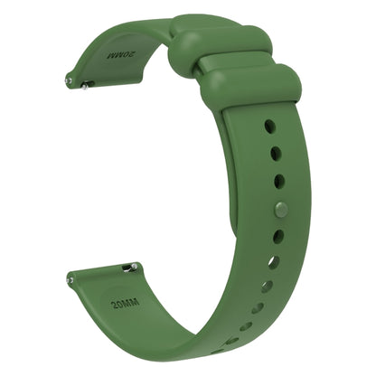 18mm Universal Solid Color Reverse Buckle Silicone Watch Band(Green) by bashfashion