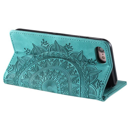 For iPhone 16e Totem Embossed Magnetic Leather Phone Case(Green) by bashfashion