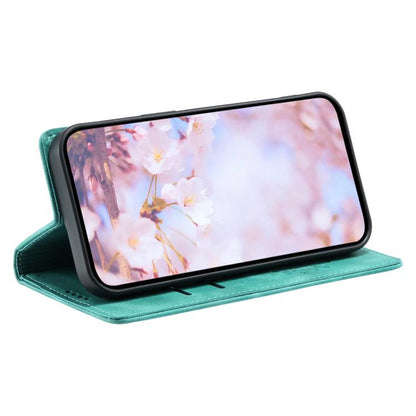 For iPhone 16e Totem Embossed Magnetic Leather Phone Case(Green) by bashfashion