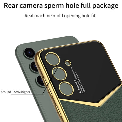 For Samsung Galaxy S24+ 5G GKK Plating Soft TPU + Leather Full Coverage Phone Case without Pen(Carbon Fibre) by GKK