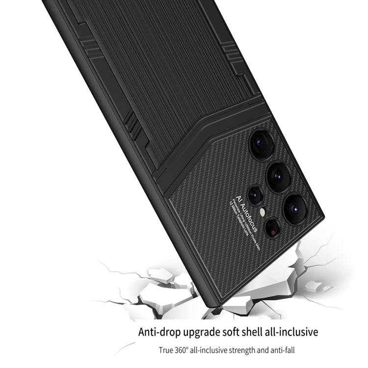 For Samsung Galaxy S24 Ultra 5G GKK TPU + PU Full Coverage Phone Case(Vertical Texture) by GKK