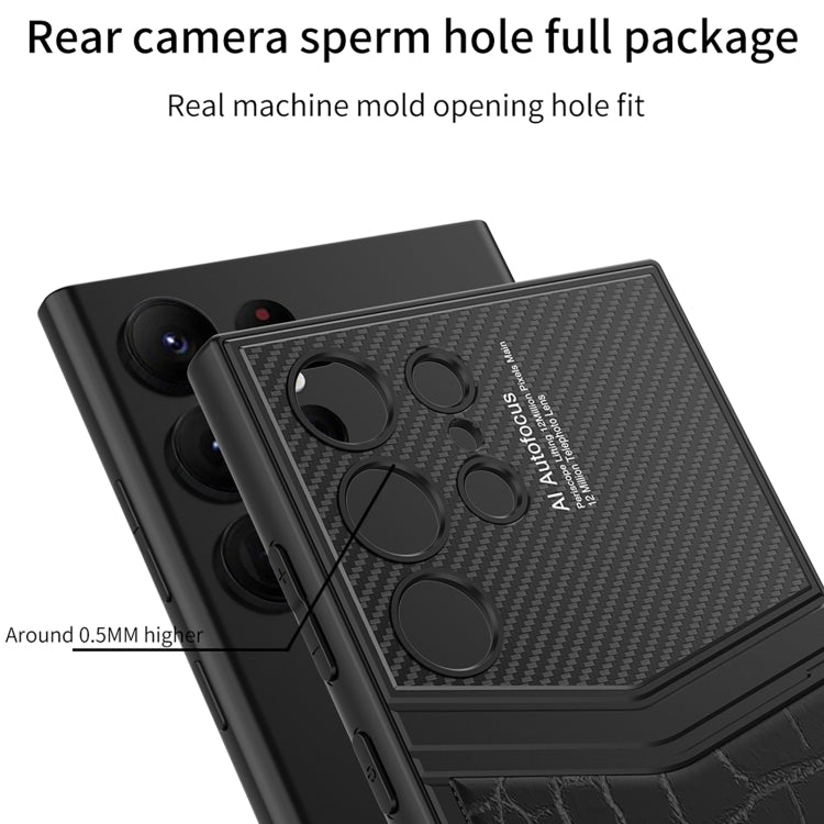 For Samsung Galaxy S24 Ultra 5G GKK TPU + PU Full Coverage Phone Case(Vertical Texture) by GKK