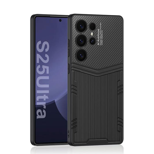 For Samsung Galaxy S25 Ultra 5G GKK TPU + PU Full Coverage Phone Case(Vertical Texture) by GKK