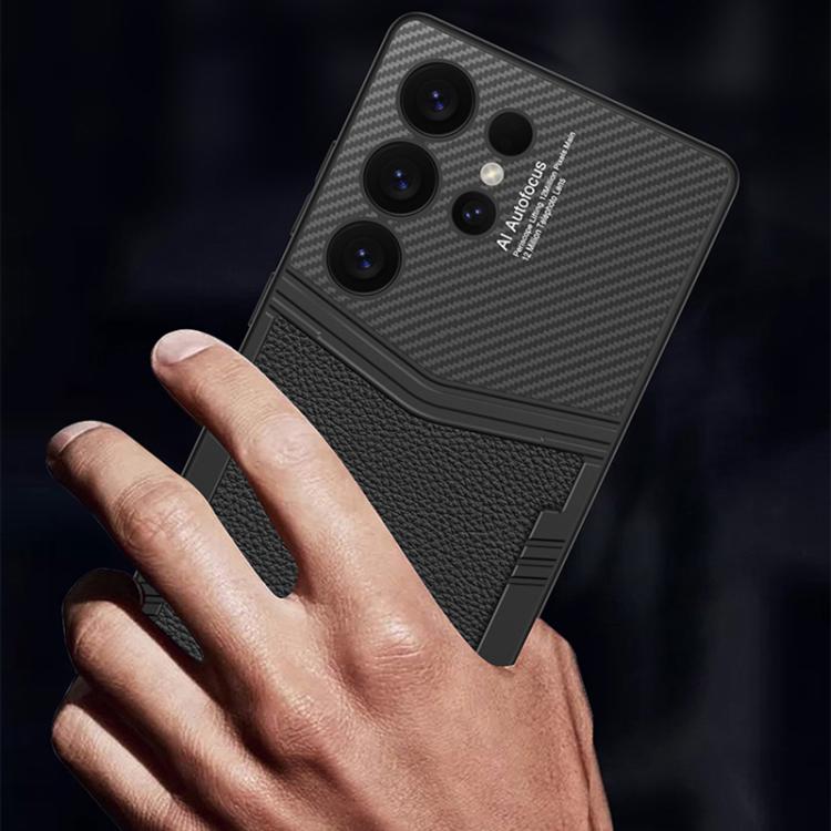 For Samsung Galaxy S25 Ultra 5G GKK TPU + PU Full Coverage Phone Case(Vertical Texture) by GKK