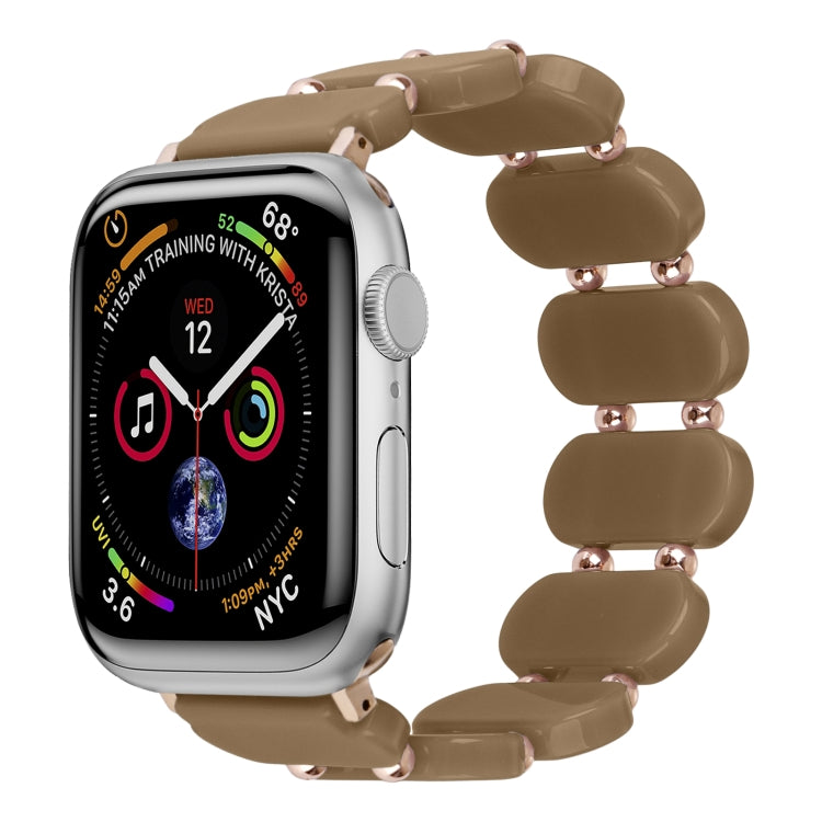 For Apple Watch Ultra 2 49mm Stretch Resin Watch Band(Cold Brown) by bashfashion