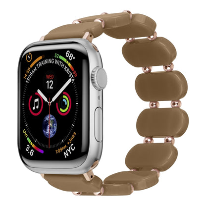 For Apple Watch Ultra 2 49mm Stretch Resin Watch Band(Cold Brown) by bashfashion