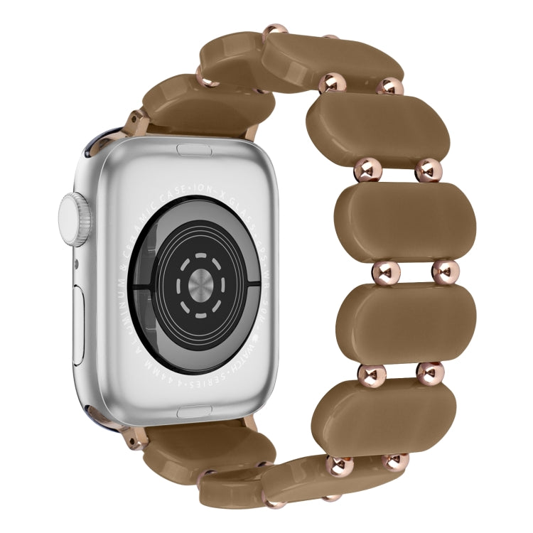 For Apple Watch Ultra 2 49mm Stretch Resin Watch Band(Cold Brown) by bashfashion