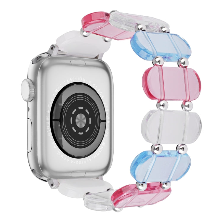 For Apple Watch Series 8 45mm Stretch Resin Watch Band(Colorful) by bashfashion