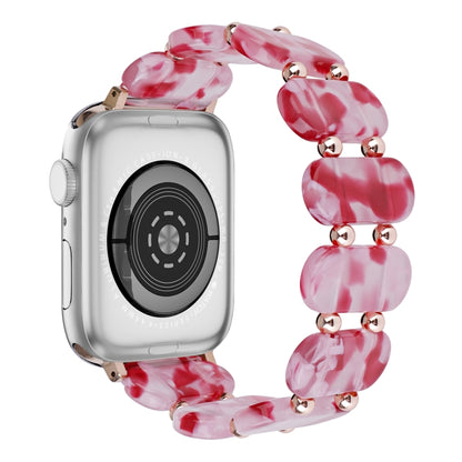 For Apple Watch 6 40mm Stretch Resin Watch Band(Peach Red) by bashfashion