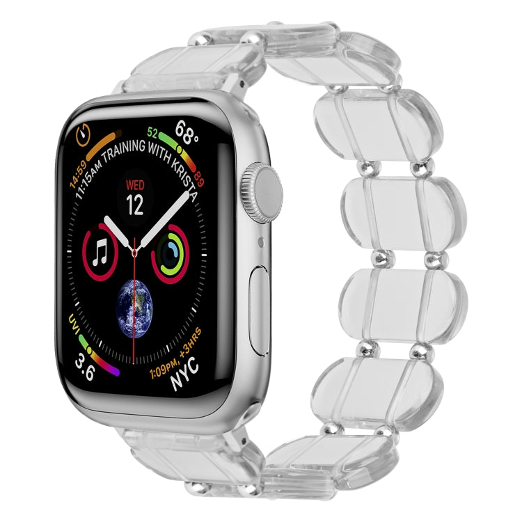 For Apple Watch Series 5 40mm Stretch Resin Watch Band(Transparent) by bashfashion