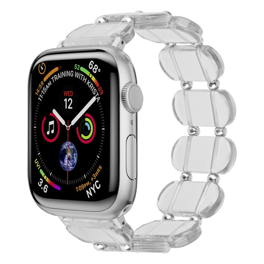 For Apple Watch Series 4 40mm Stretch Resin Watch Band(Transparent) by bashfashion
