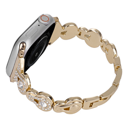 For Apple Watch Ultra 49mm Gourd Diamond Metal Watch Band(Gold) by bashfashion
