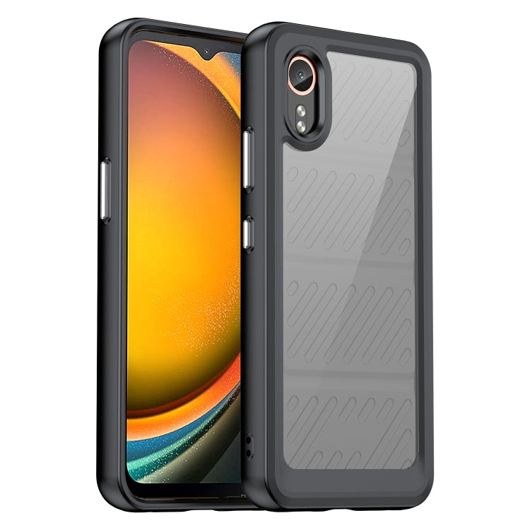 For Samsung Galaxy XCover 7 Colorful Series Acrylic Hybrid TPU Phone Case(Black) by bashfashion