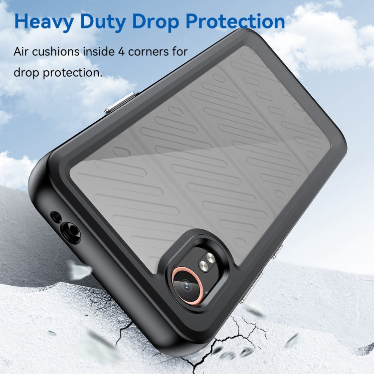 For Samsung Galaxy XCover 7 Colorful Series Acrylic Hybrid TPU Phone Case(Black) by bashfashion