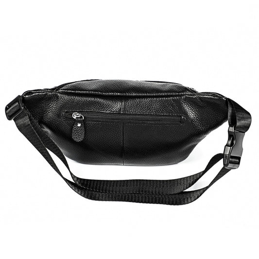 6030 Outdoor Leather Single Shoulder Messenger Bag Sports Multi-functional Phone Waist Bag(Black) by bashfashion