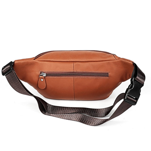 6030 Outdoor Leather Single Shoulder Messenger Bag Sports Multi-functional Phone Waist Bag(Brown) by bashfashion