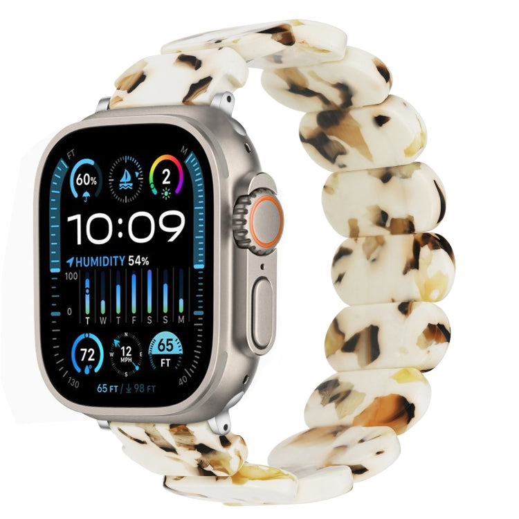 For Apple Watch Ultra 2 49mm Stretch Rope Resin Watch Band(Nougat) by bashfashion