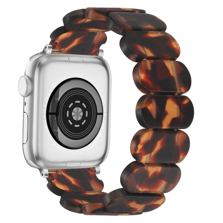 For Apple Watch Ultra 2 49mm Stretch Rope Resin Watch Band(Tortoiseshell) by bashfashion