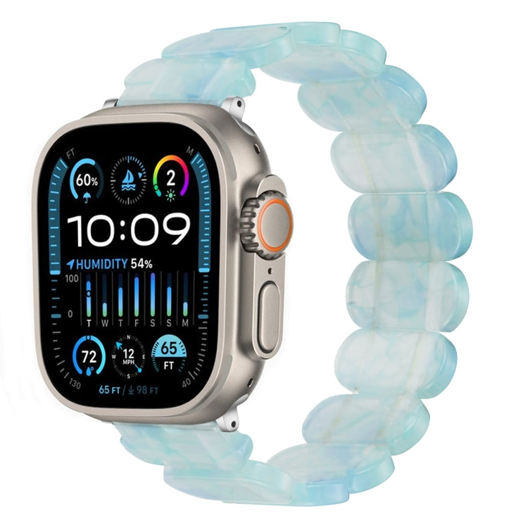 For Apple Watch Ultra 49mm Stretch Rope Resin Watch Band(Ice Green) by bashfashion