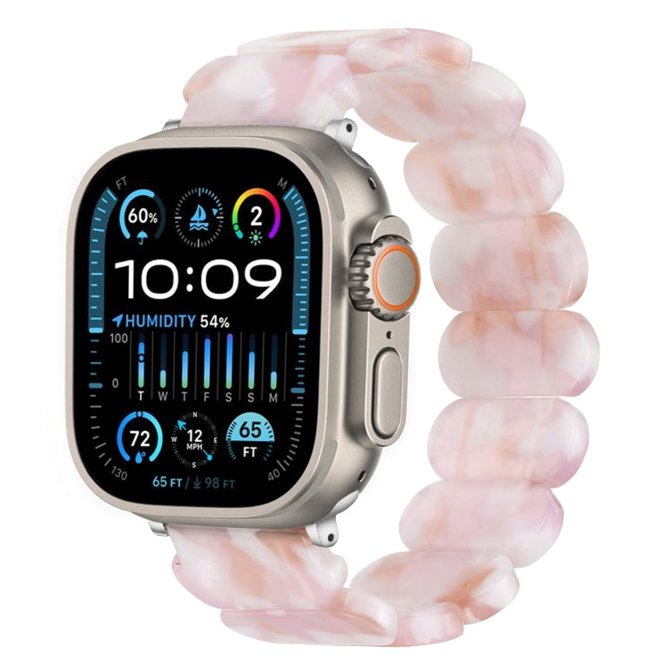 For Apple Watch Ultra 49mm Stretch Rope Resin Watch Band(Pink) by bashfashion