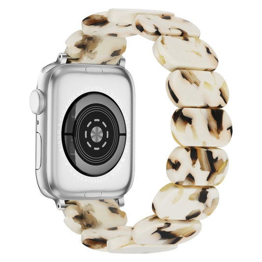 For Apple Watch Series 4 40mm Stretch Rope Resin Watch Band(Nougat) by bashfashion