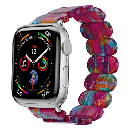 For Apple Watch Series 4 40mm Stretch Rope Resin Watch Band(Pearlescent Rainbow) by bashfashion