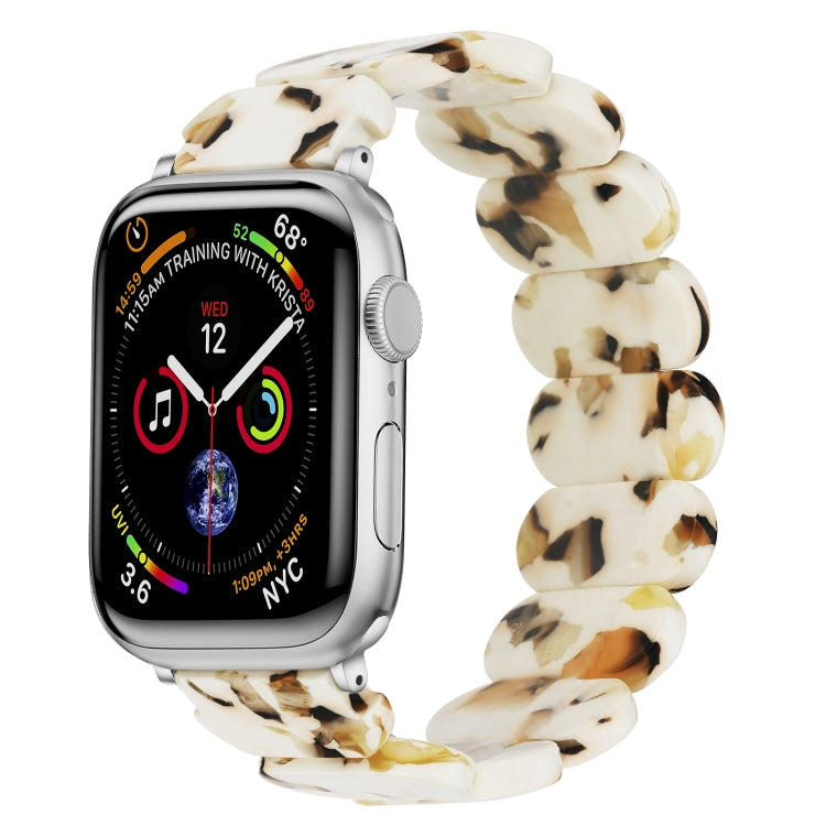 For Apple Watch Series 2 42mm Stretch Rope Resin Watch Band(Nougat) by bashfashion