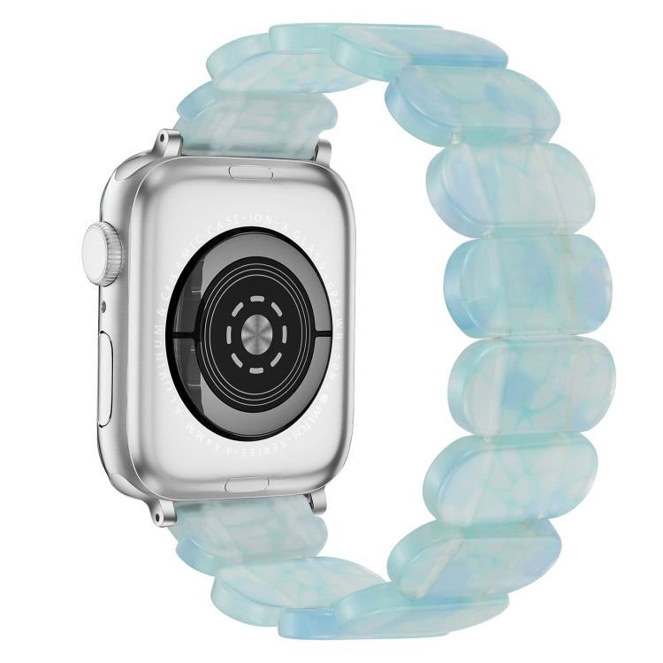 For Apple Watch 42mm Stretch Rope Resin Watch Band(Ice Green) by bashfashion