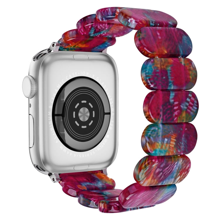 For Apple Watch 38mm Stretch Rope Resin Watch Band(Pearlescent Rainbow) by bashfashion