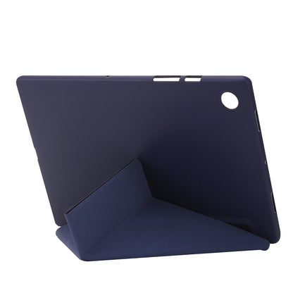 For Samsung Galaxy Tab A9+ TPU Deformation Multi-Fold Leather Tablet Case(Navy Blue) by bashfashion