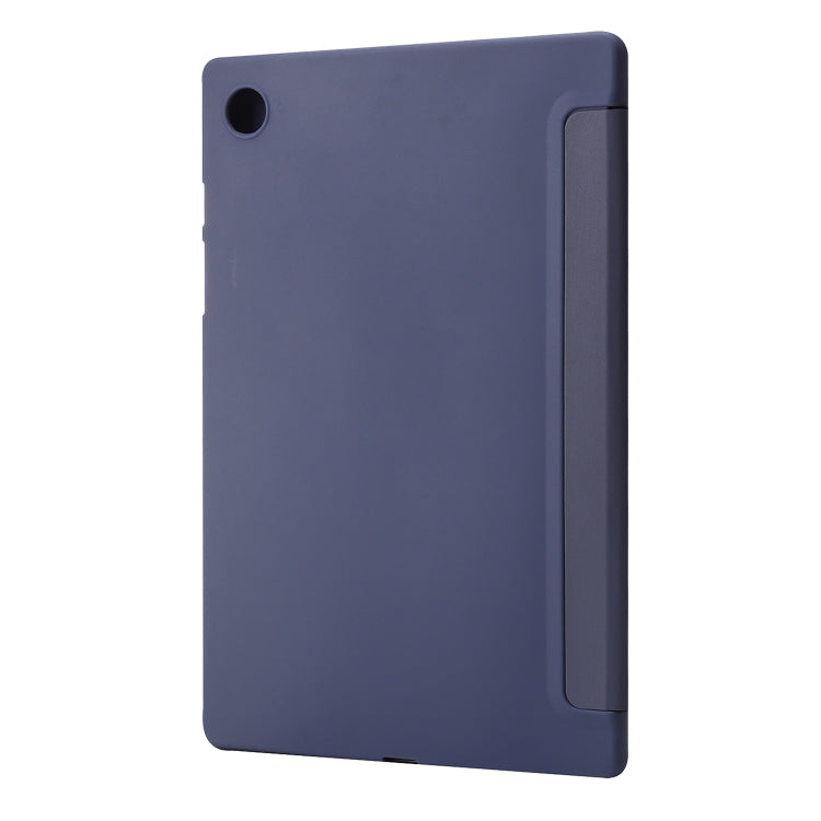 For Samsung Galaxy Tab A11 / A9 TPU Deformation Multi-Fold Leather Tablet Case(Lavender Grey) by bashfashion