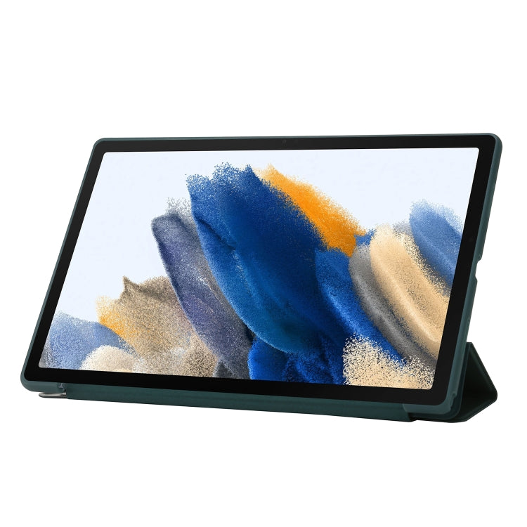 For Samsung Galaxy Tab A9+ TPU Deformation Multi-Fold Leather Tablet Case(Navy Blue) by bashfashion