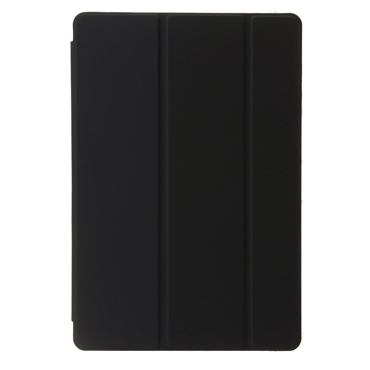 For Huawei Matepad 11 Pro 2024 Clear Acrylic 3-Fold Leather Tablet Case(Black) by bashfashion